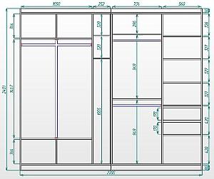 Dulap-cupe Crinela ErgoSens Lux (cu LED) Alb