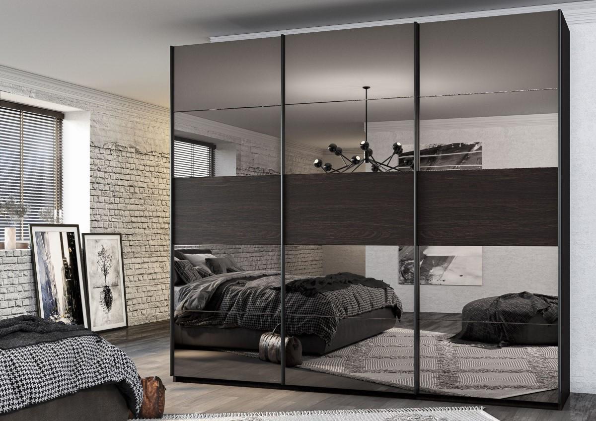 Dulap-cupe Crinela ErgoSens Lux 8  Wenge Magia / Oglinda Grafit