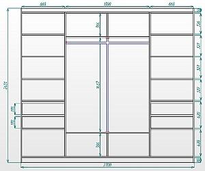 Dulap-cupe Crinela ErgoSens Lux 6 Yasen Surfside Iron