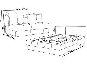 Canapea Crinela Michigan 160 Verde