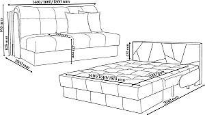 Canapea Crinela Arizona 180 Gri