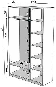 Dulap Crinela Selen Nimfea Alb