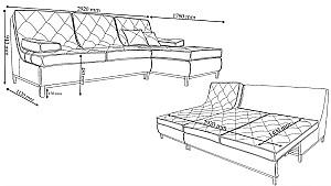 Canapea coltar Crinela London 3 UD Verde