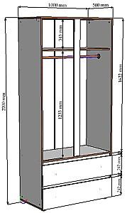 Dulap Crinela Linds 2 Nimfea Alba