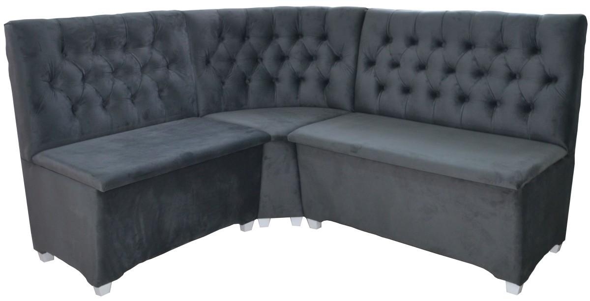 Coltar bucatarie Viitorul Banchet 1 Alb / Tenerife Gri Inchis