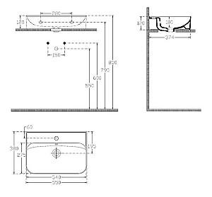 Lavoar baie Isvea SISTEMA U 55x38cm
