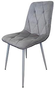 Scaun Kroll DC2-007 Velur Light Grey(Gri Deschis)/White(Alb)