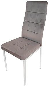 Scaun Kroll DC2-001 Lux Light Grey Velvet/White