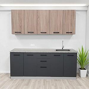 Set mobila bucatarie Alcantara 2 m Sonoma / Gri Inchis