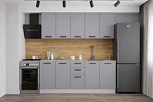 Set mobila bucatarie Alcantara 2 m Gri Deschis/Gri Deschis