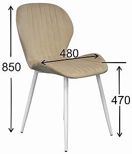 Scaun Evelin YTC-064WH (UF910-01) Light Beige