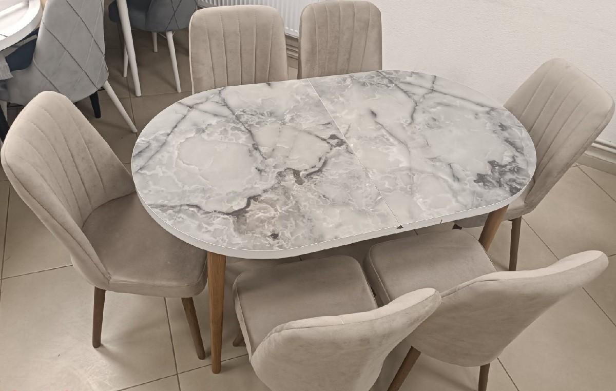 Set de masa si scaune Kelebek ES-1011 (6 scaune)