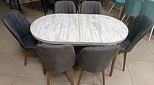 Set de masa si scaune Kelebek ES-754 (6 scaune)