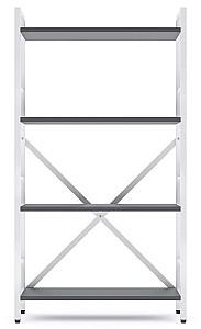 Etajera Nex Loft Alb/Antracit (Gri) 4 rafturi