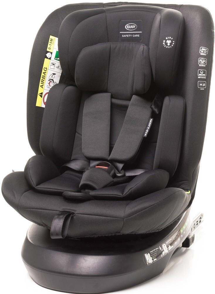 Scaun auto copii 4BABY MATT-FIX (40-150cm) Black