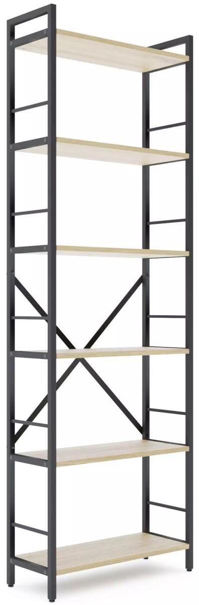 Etajera Nex Loft Antracit (Gri)/Stejar Artisan (Maro) 6 rafturi