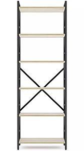 Etajera Nex Loft Antracit (Gri)/Stejar Artisan (Maro) 6 rafturi