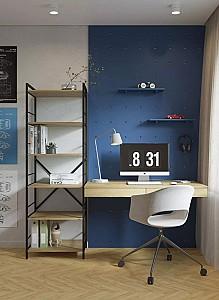 Etajera Nex Loft Antracit (Gri)/Stejar Artisan (Maro) 6 rafturi