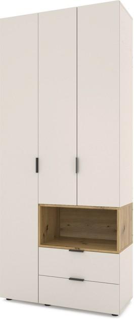 Dulap Nex Home A002R Cashmere (Bej)/Stejar Artisan (Maro)