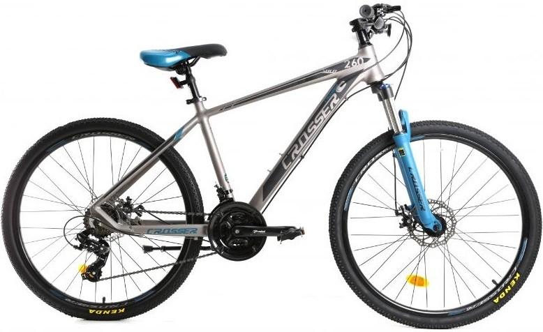 Bicicleta de munte Crosser SOLO 29/21 21S Shimano+Logan Hidraulic Gray/Blue
