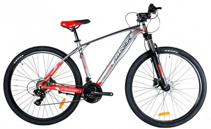 Bicicleta de munte Crosser QUICK 29/17.5  21S Shimano+Logan Hidraulic Gray/Red