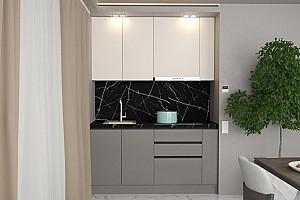 Set mobila bucatarie ArtFlame Gola 1.6 m Cream(Bej)/Stone Grey(Gri)