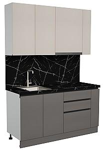 Set mobila bucatarie ArtFlame Gola 1.6 m Cream(Bej)/Stone Grey(Gri)