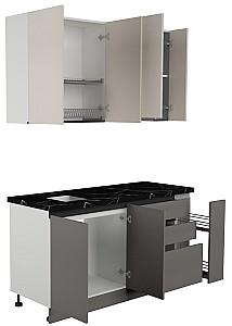 Set mobila bucatarie ArtFlame Gola 1.6 m Cream(Bej)/Stone Grey(Gri)