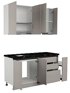 Set mobila bucatarie ArtFlame Gola 1.6 m New Grey(Bej)