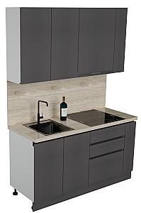 Set mobila bucatarie ArtFlame Gola 1.6 m Storm Grey(Gri)