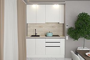 Set mobila bucatarie ArtFlame Gola 1.6 m White(Alb)