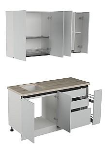 Set mobila bucatarie ArtFlame Gola 1.6 m White(Alb)