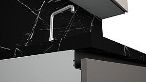 Set mobila bucatarie ArtFlame Gola 1.2 m Crem(Bej)/Stone Grey(Gri)