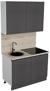 Set mobila bucatarie ArtFlame Gola 1.2 m Storm Grey(Gri)