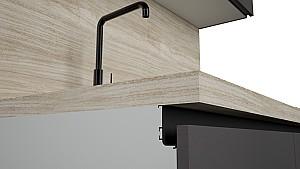 Set mobila bucatarie ArtFlame Gola 1.2 m Storm Grey(Gri)