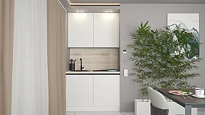 Set mobila bucatarie ArtFlame Gola 1.2 m White(Alb)