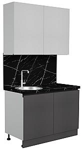 Set mobila bucatarie ArtFlame Gola 1.2 m White(Alb)/Storm Grey(Gri)