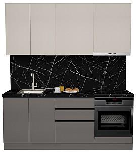 Set mobila bucatarie ArtFlame Gola 2 m Cream(Bej)/Stone Grey(Gri)