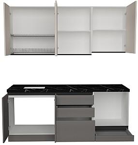 Set mobila bucatarie ArtFlame Gola 2 m Cream(Bej)/Stone Grey(Gri)