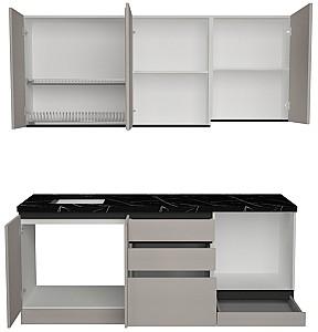 Set mobila bucatarie ArtFlame Gola 2 m New Grey(Bej)