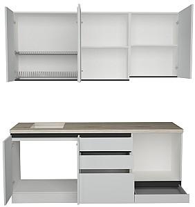 Set mobila bucatarie ArtFlame Gola 2 m White(Alb)