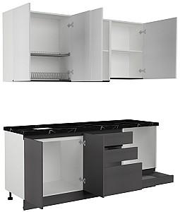 Set mobila bucatarie ArtFlame Gola 2 m White(Alb)/Storm Grey(Gri)