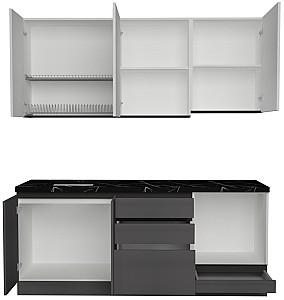 Set mobila bucatarie ArtFlame Gola 2 m White(Alb)/Storm Grey(Gri)