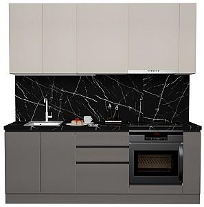 Set mobila bucatarie ArtFlame Gola 2.2 m Cream(Bej)/Stone Grey(Gri)