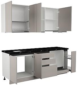 Set mobila bucatarie ArtFlame Gola 2.2 m New Grey(Bej)