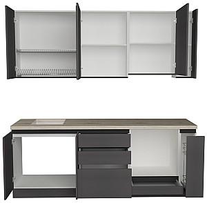 Set mobila bucatarie ArtFlame Gola 2.2 m Storm Grey(Gri)