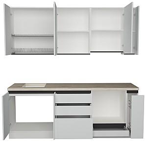 Set mobila bucatarie ArtFlame Gola 2.2 m White(Alb)