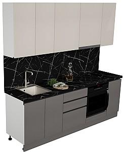 Set mobila bucatarie ArtFlame Gola 2.4 m Cream(Bej)/Stone Grey(Gri)