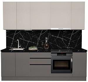 Set mobila bucatarie ArtFlame Gola 2.4 m Cream(Bej)/Stone Grey(Gri)