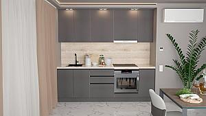 Set mobila bucatarie ArtFlame Gola 2.4 m Storm Grey(Gri)